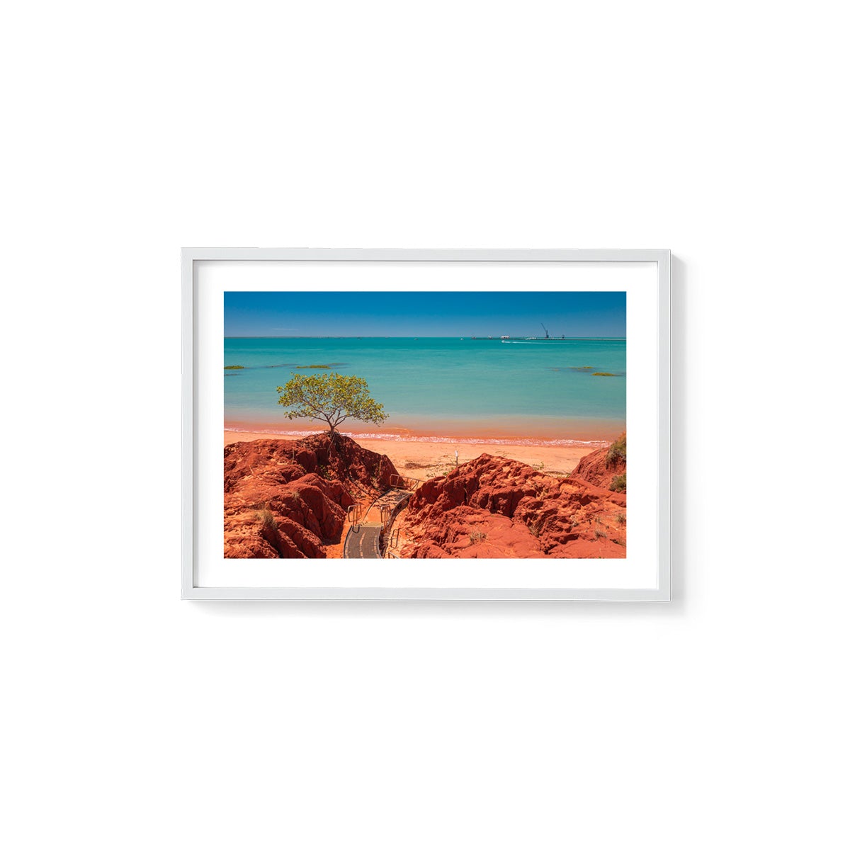 Staircase to Roebuck Bay Broome - Framed Print