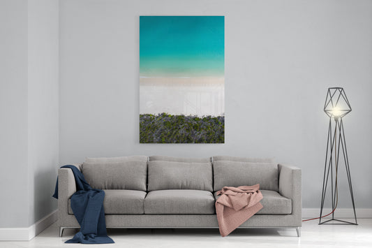 Whitehaven Beach and Forest Abstract - Acrylic Print