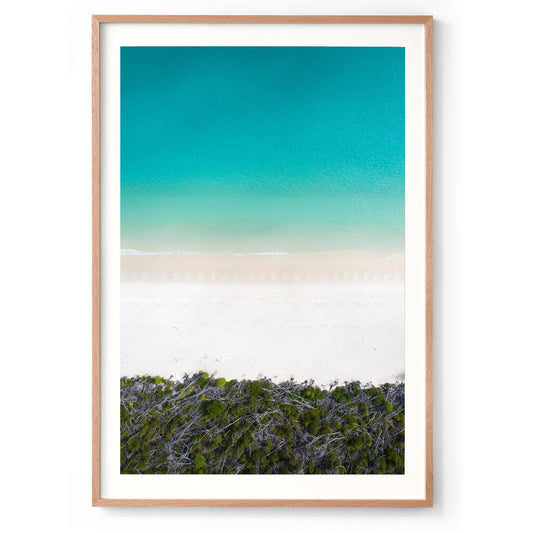 Whitehaven Beach and Forest Abstract - Framed Print