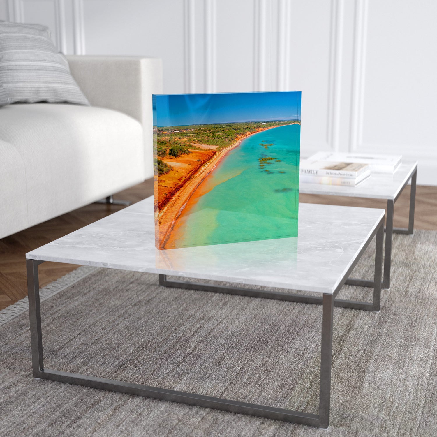 Roebuck Bay Broome - Square Acrylic ICE Block