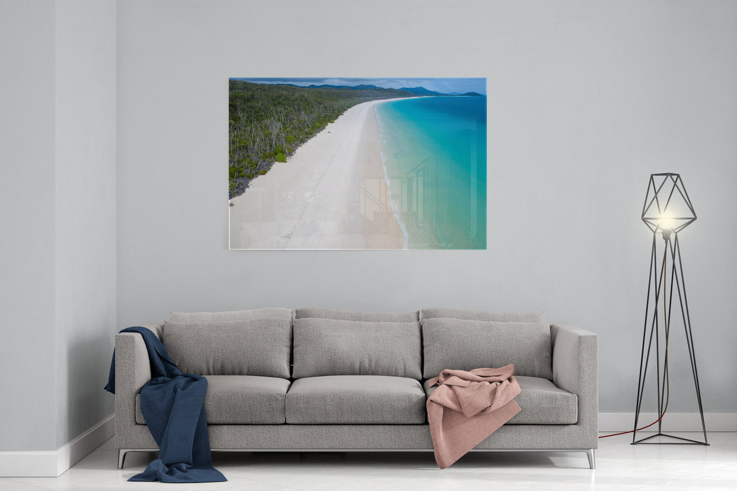 Whitehaven Beach and Forest View - Acrylic Print