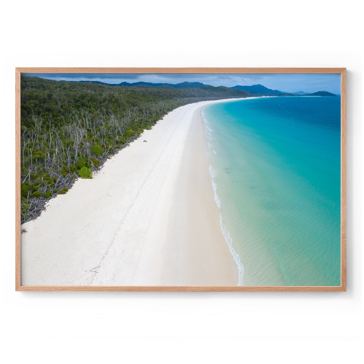 Whitehaven Beach and Forest View - Framed Print