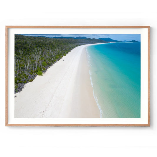 Whitehaven Beach and Forest View - Framed Print