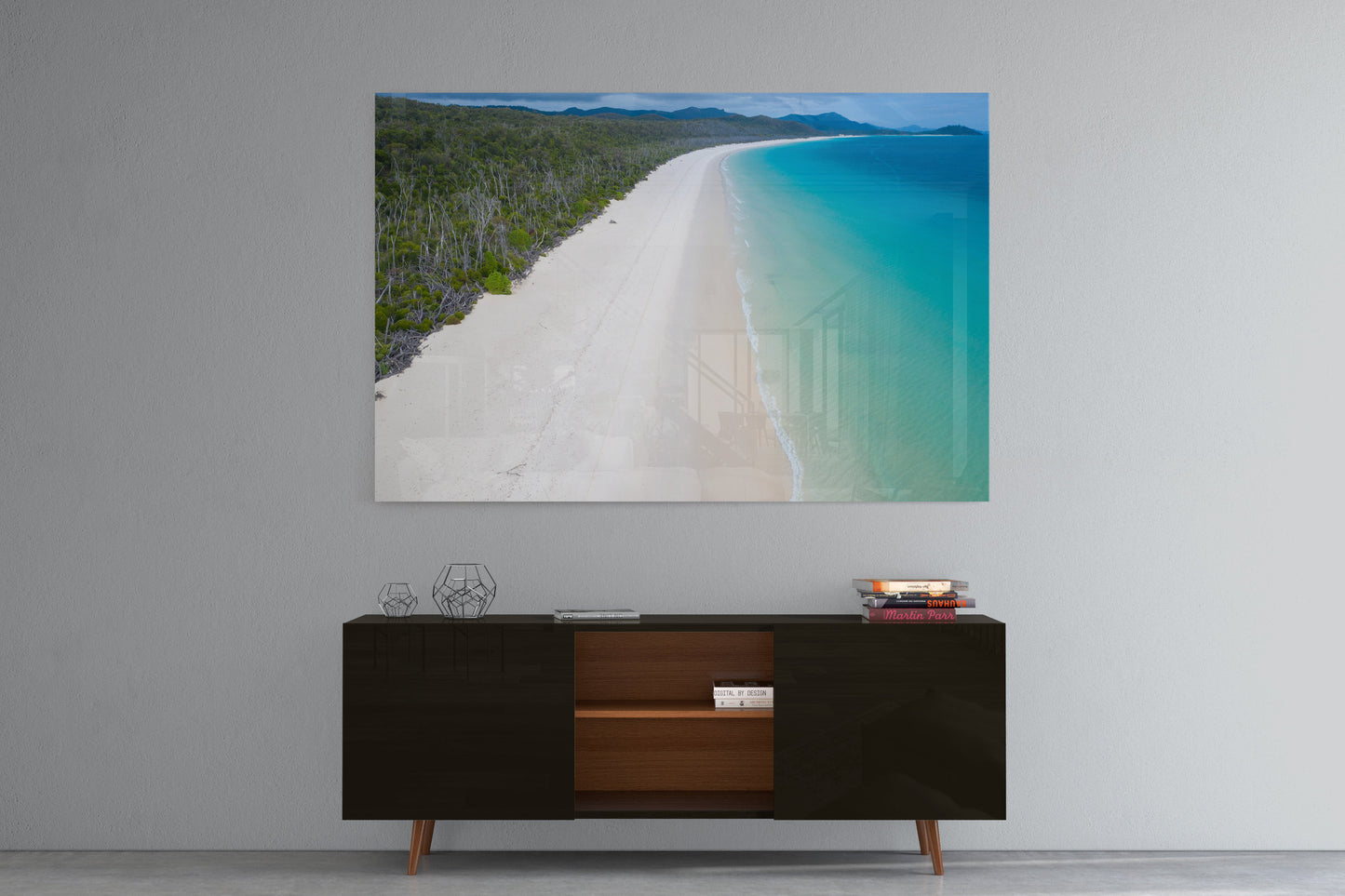 Whitehaven Beach and Forest View - Acrylic Print