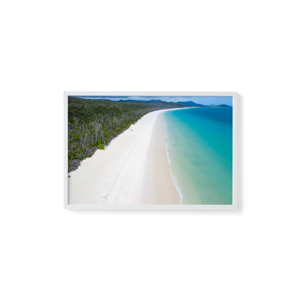 Whitehaven Beach and Forest View - Framed Print