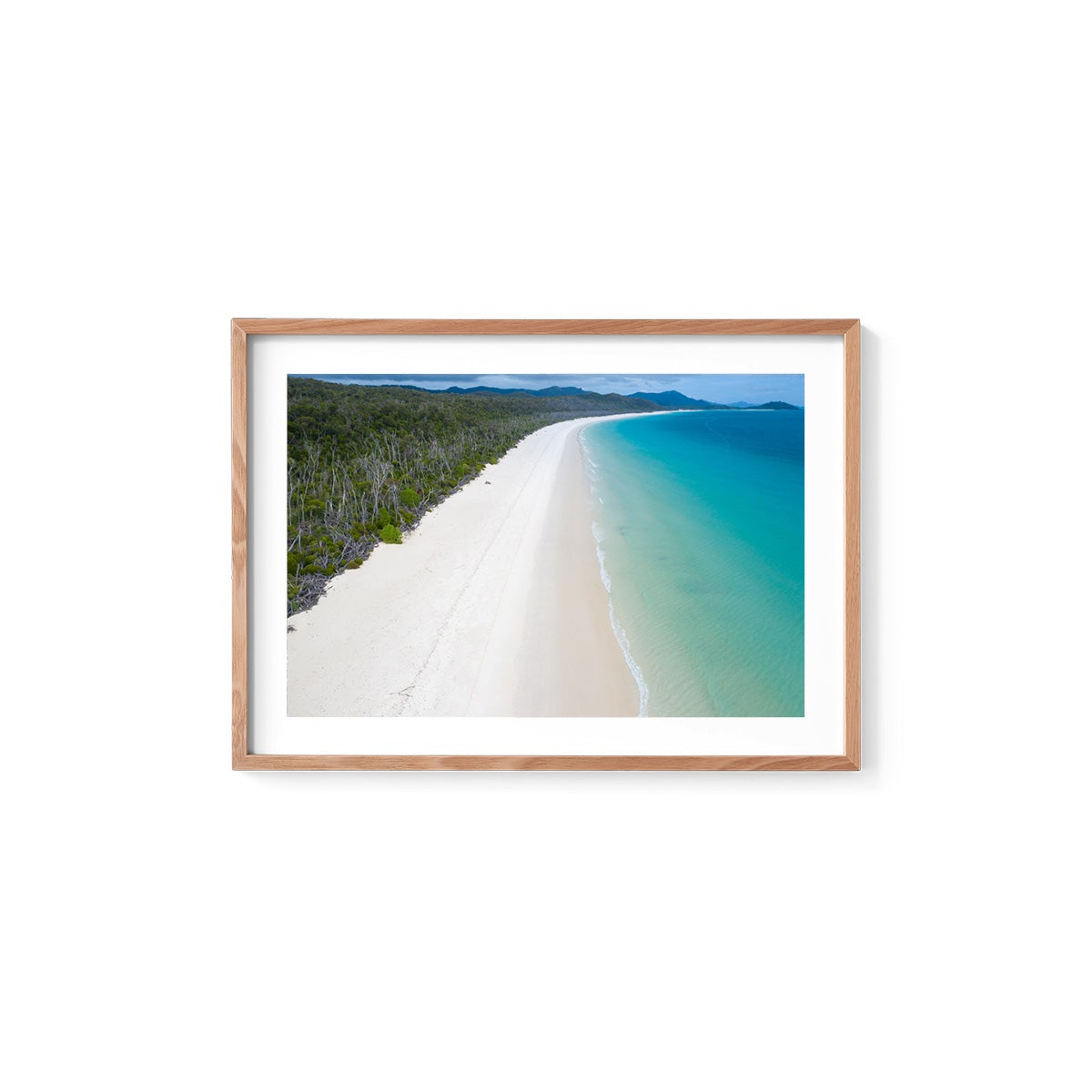 Whitehaven Beach and Forest View - Framed Print