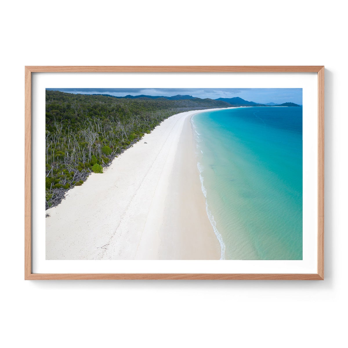 Whitehaven Beach and Forest View - Framed Print