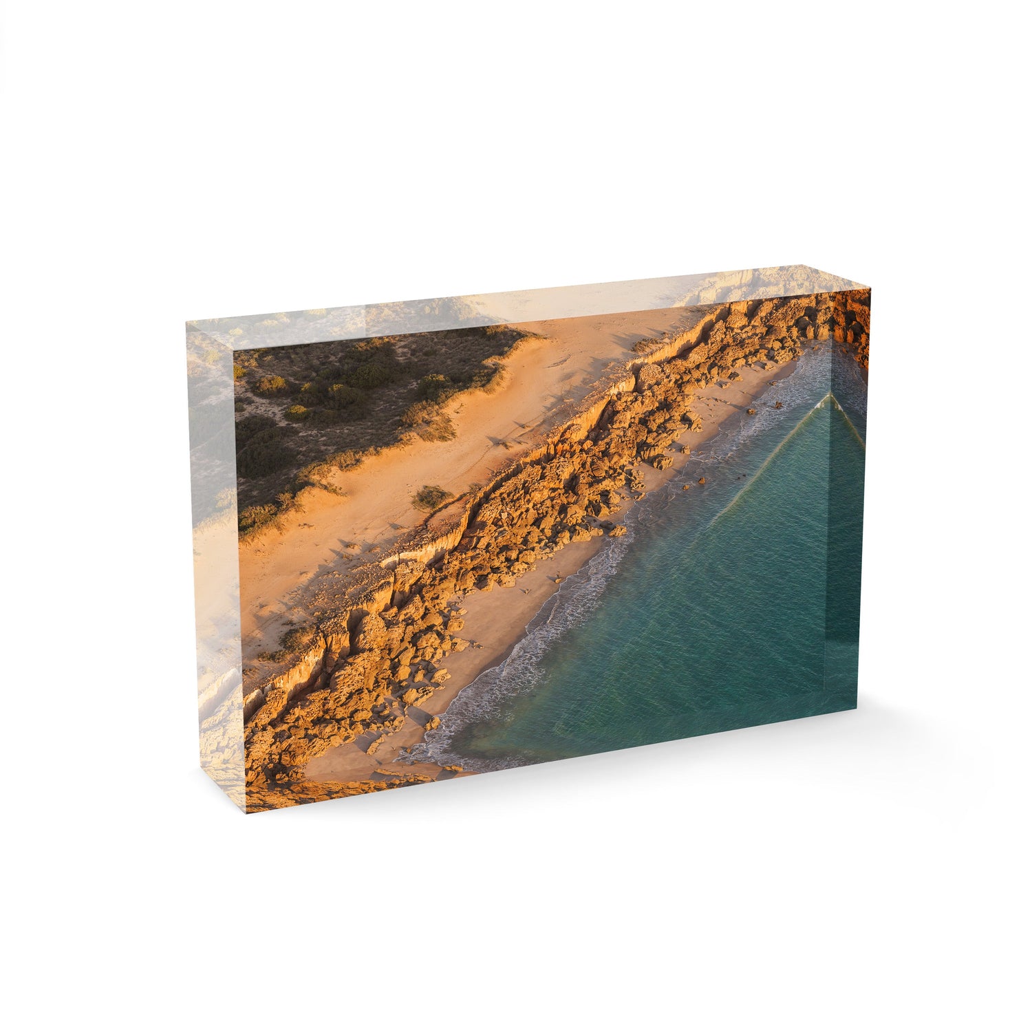 Barred Creek Seawall Sunset - Acrylic ICE Block