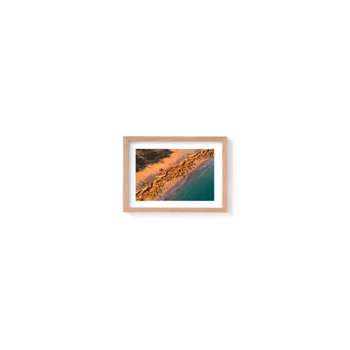 Barred Creek Seawall Sunset - Framed Print