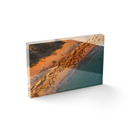 Barred Creek Seawall Sunset - Acrylic ICE Block