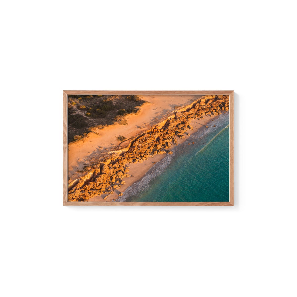 Barred Creek Seawall Sunset - Framed Print