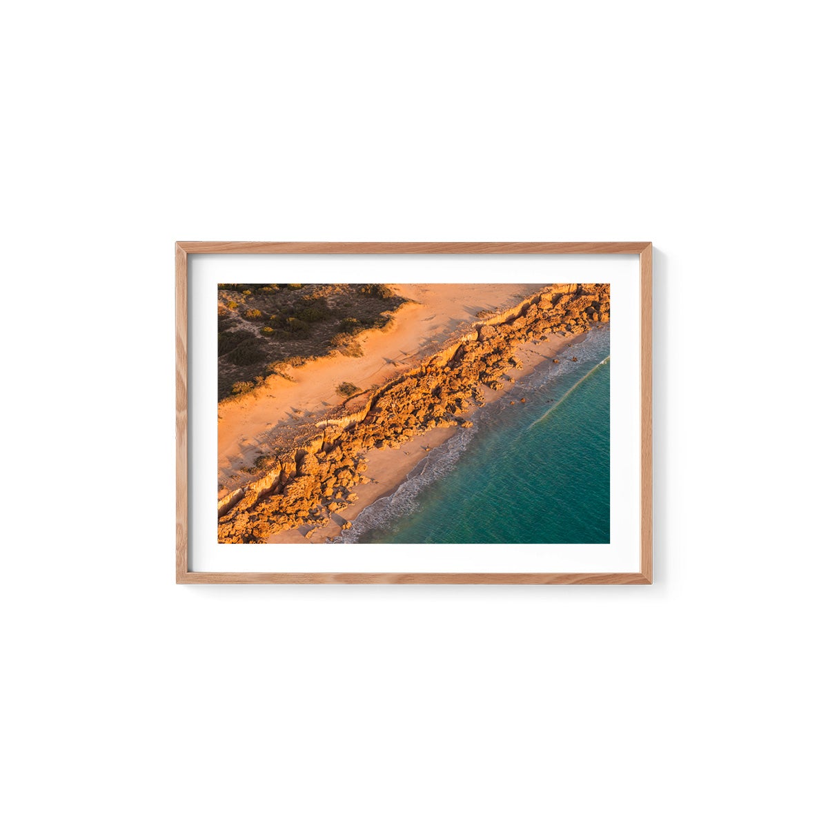 Barred Creek Seawall Sunset - Framed Print