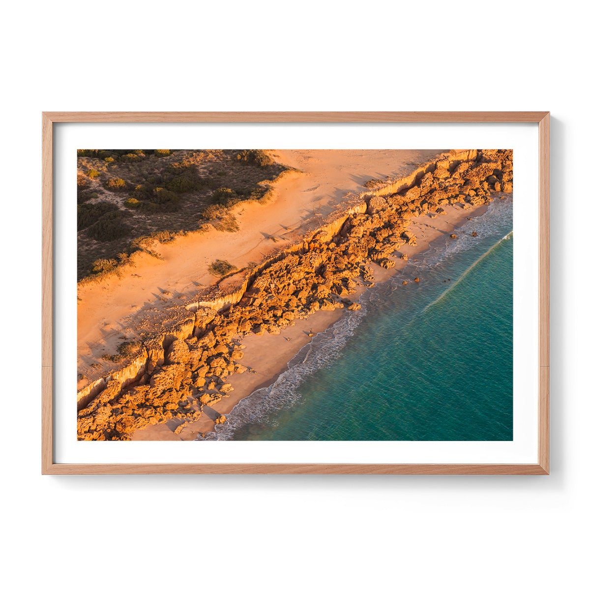 Barred Creek Seawall Sunset - Framed Print