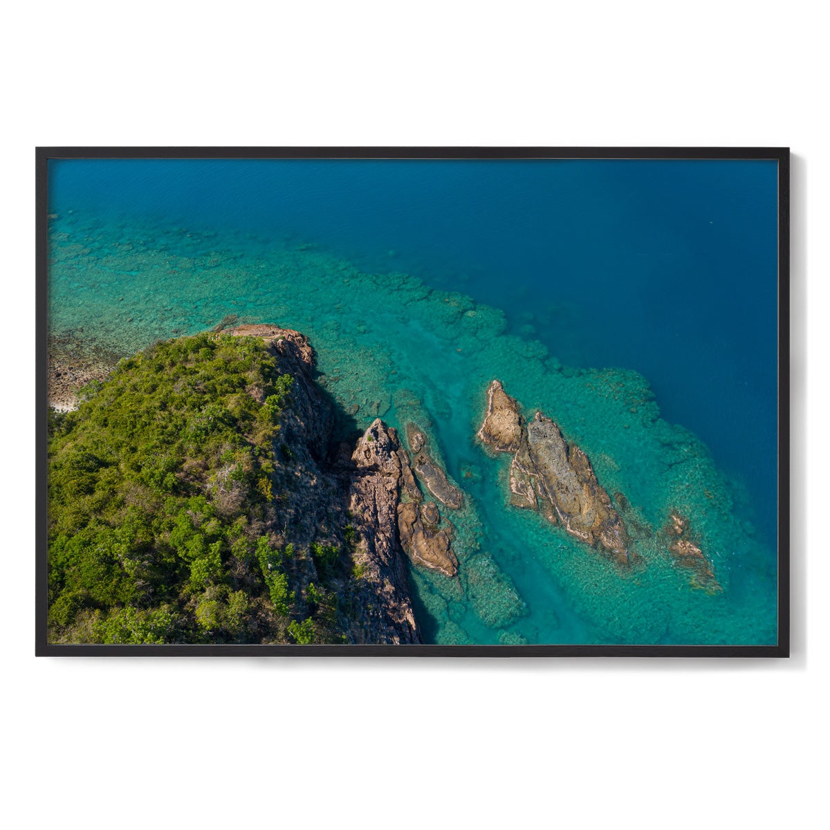 Langford Island Fringe Reef Abstract #2 - Framed Print