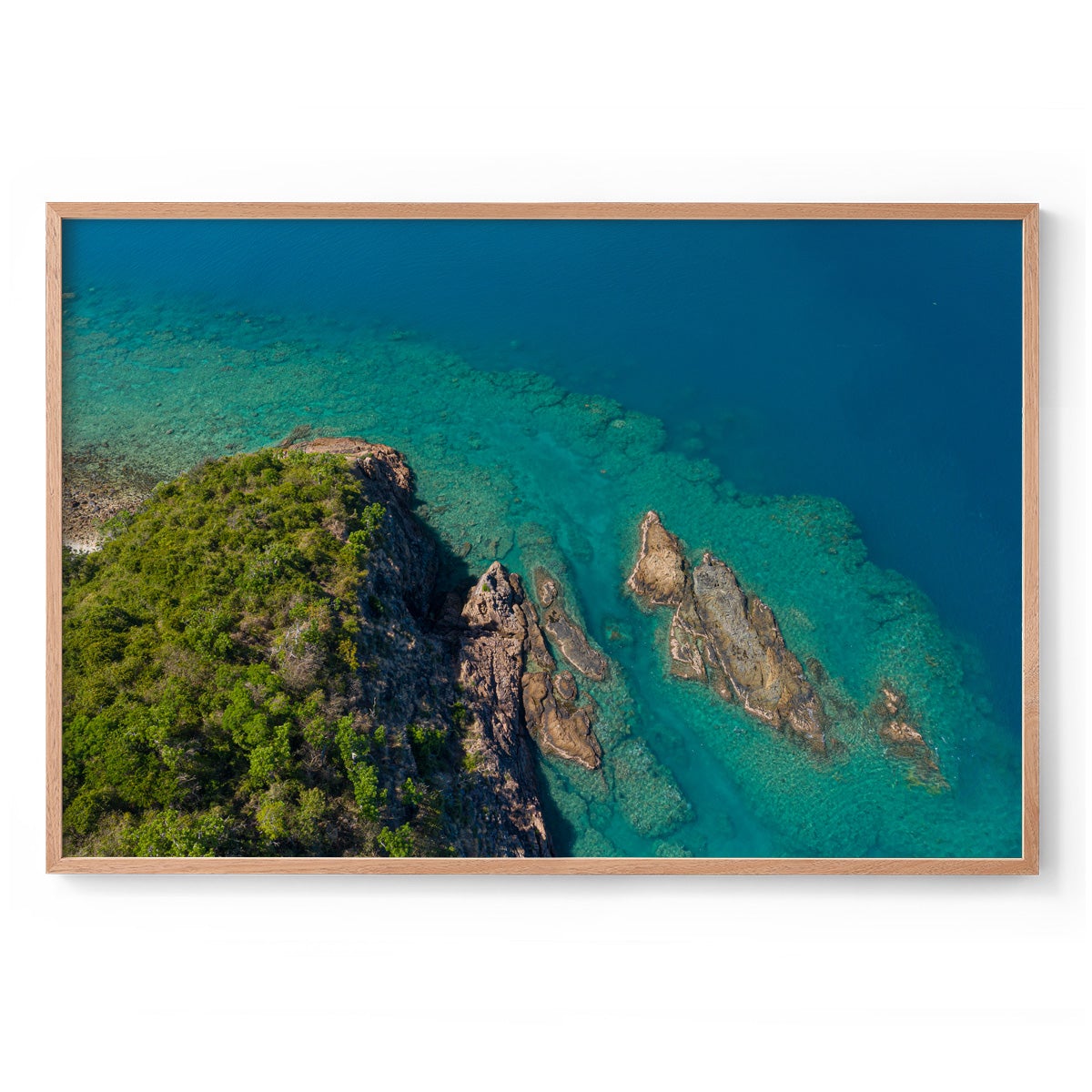 Langford Island Fringe Reef Abstract #2 - Framed Print