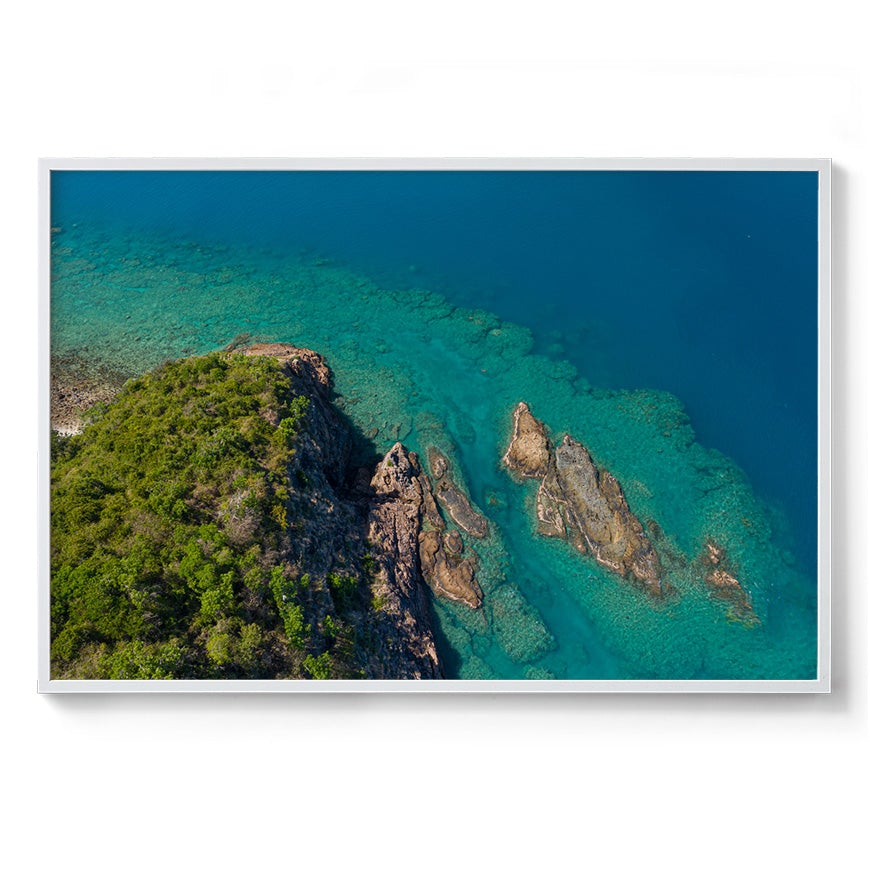 Langford Island Fringe Reef Abstract #2 - Framed Print