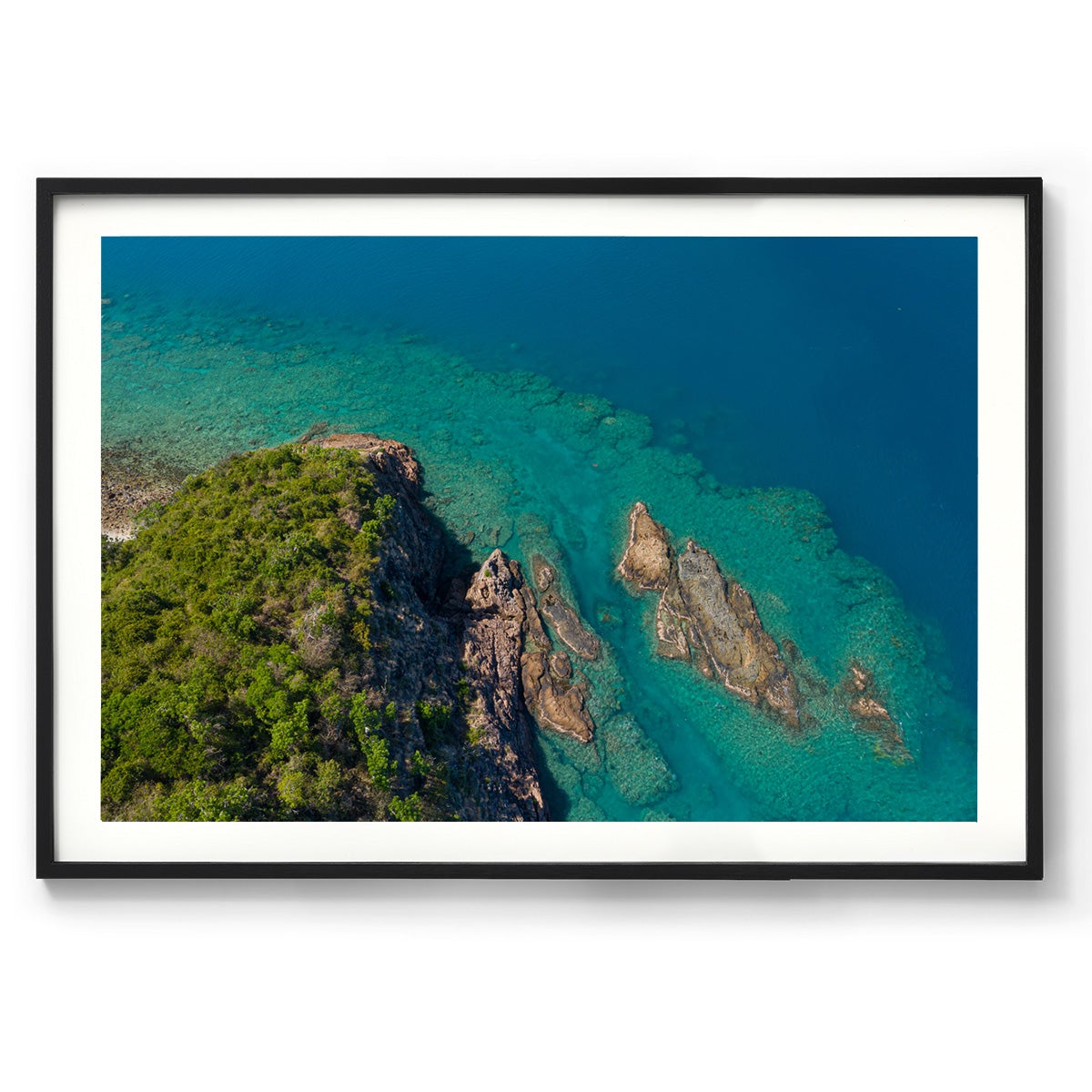 Langford Island Fringe Reef Abstract #2 - Framed Print