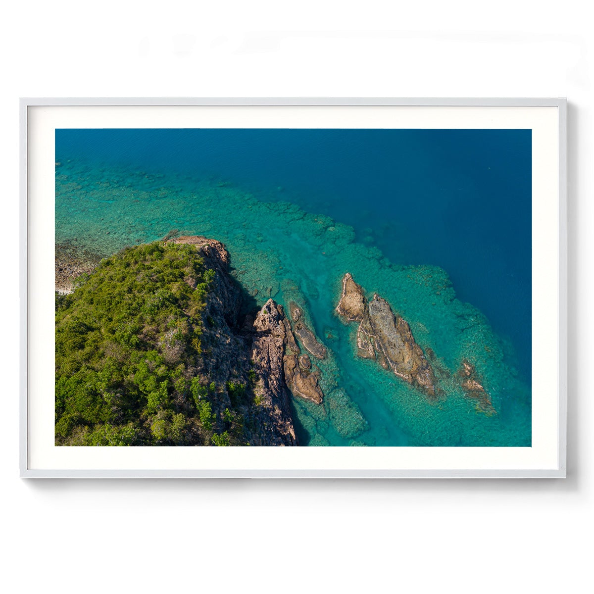 Langford Island Fringe Reef Abstract #2 - Framed Print