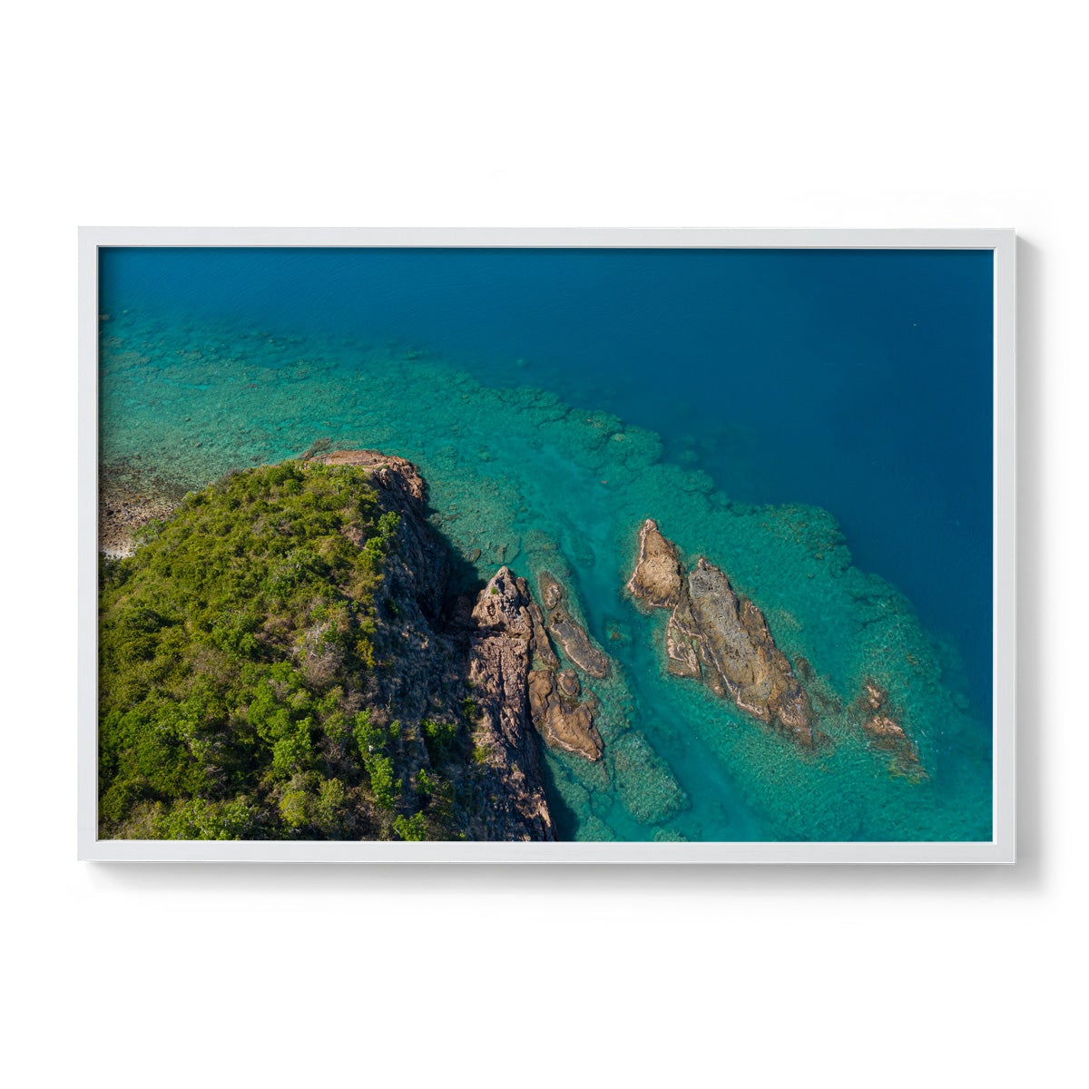 Langford Island Fringe Reef Abstract #2 - Framed Print