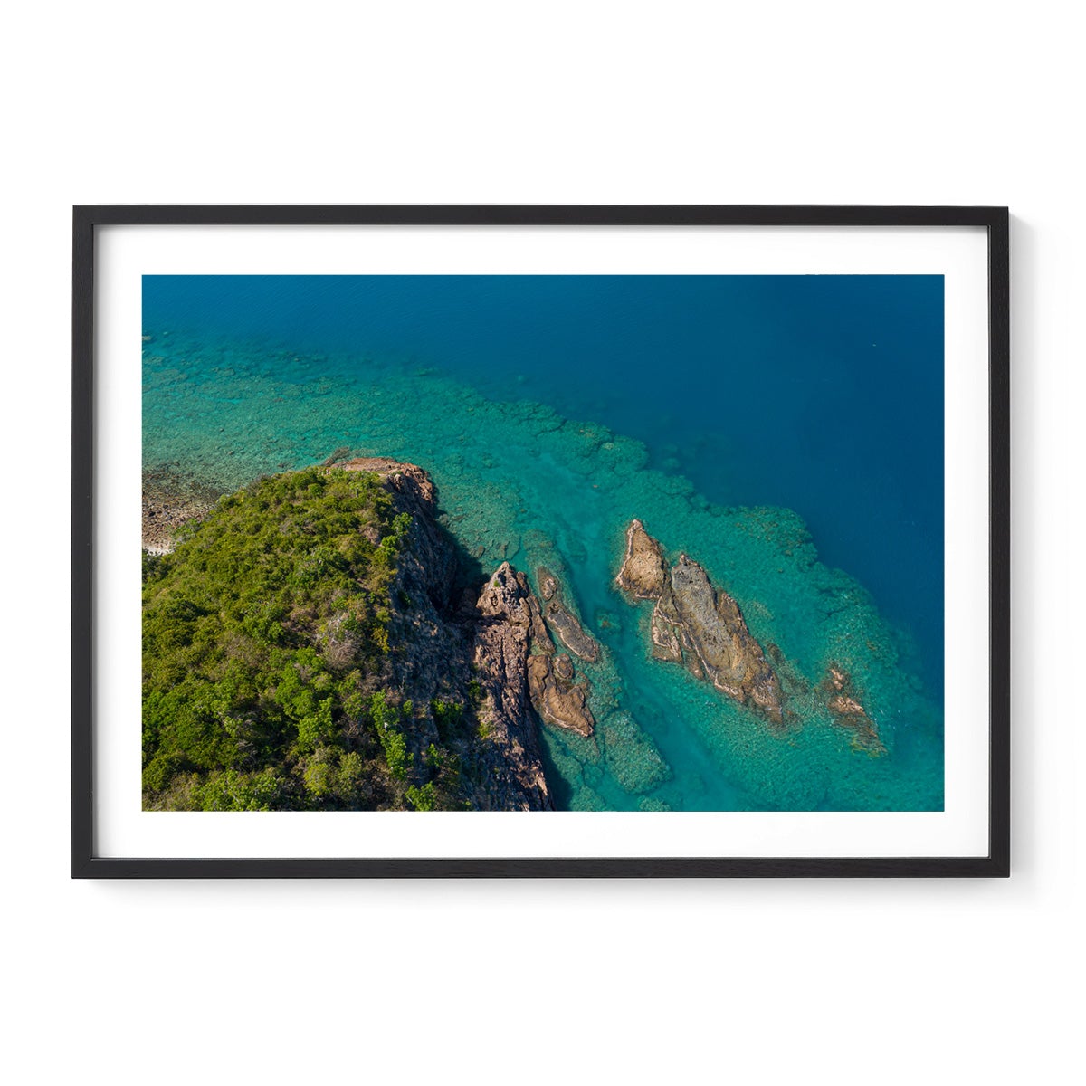 Langford Island Fringe Reef Abstract #2 - Framed Print