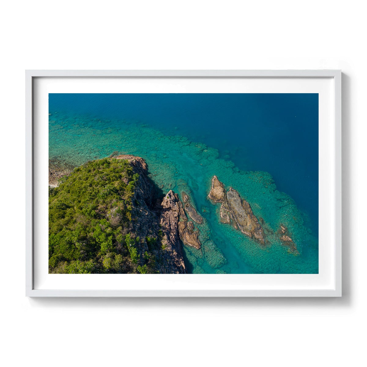 Langford Island Fringe Reef Abstract #2 - Framed Print