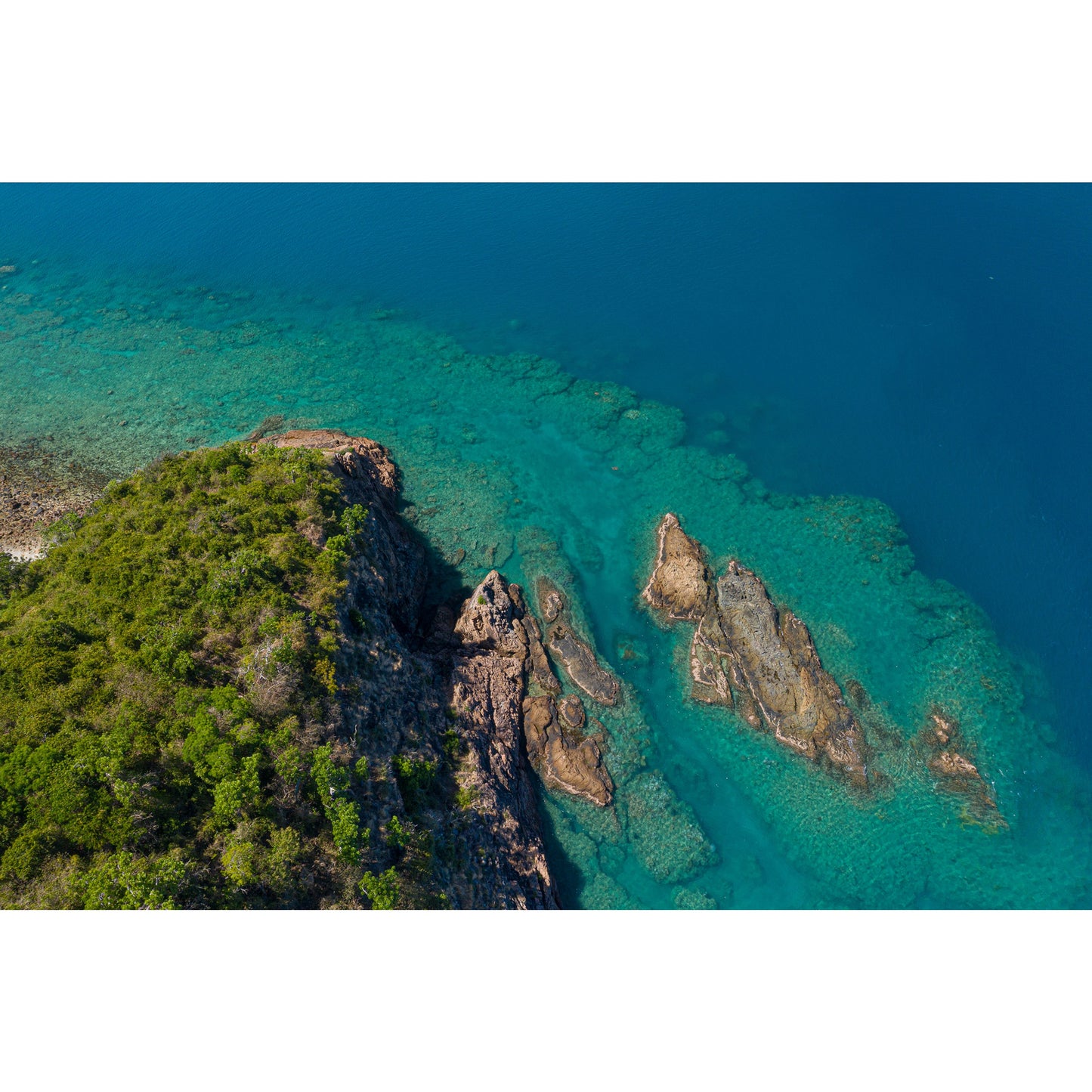 Langford Island Fringe Reef Abstract #2 - Framed Print